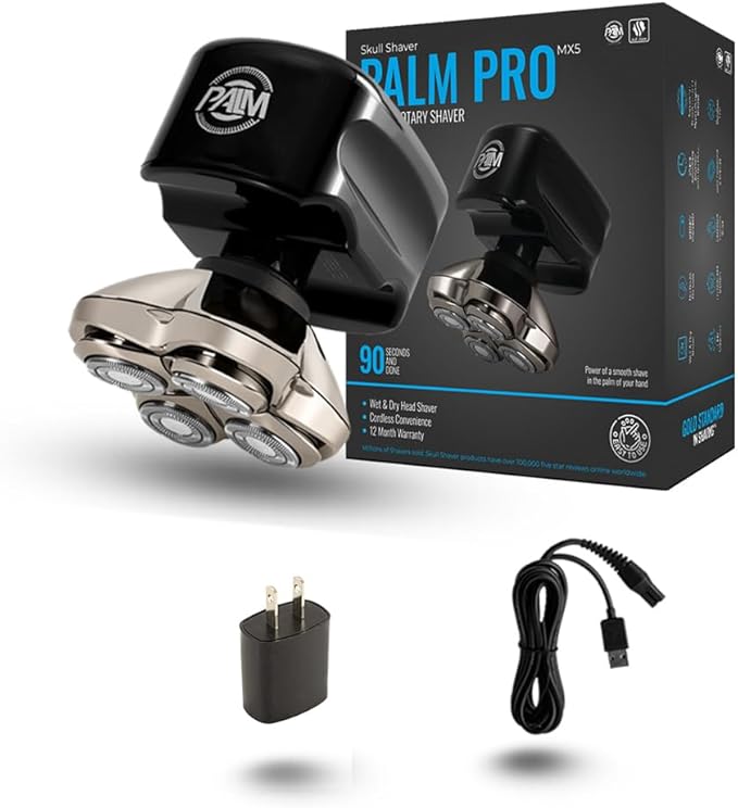 Skull Shaver - Palm MX5 Head and face Shaver - Smooth Shave