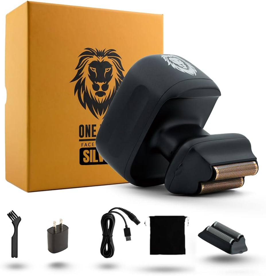 Skull Shaver One Lion Silver PRO Foil Shaver - Precision Shaving for M ...