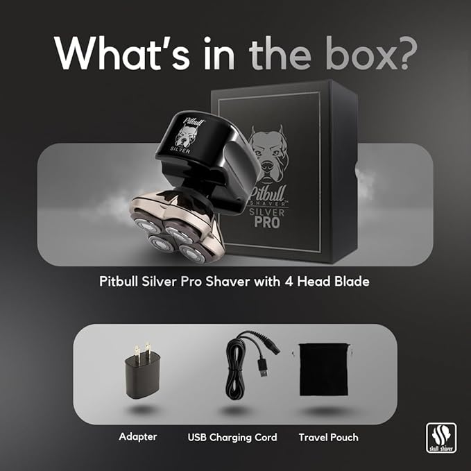 Skull Shaver Silver PRO Head and Face Shaver – Skull Shaver ME