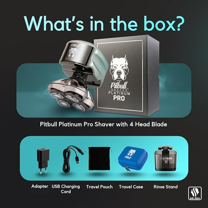 Skull Shaver Platinum PRO Head and Face Shaver - UK Plug