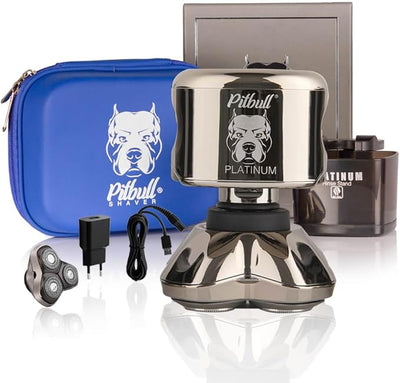 Skull Shaver Pitbull Platinum Pro Head & Face Shaver with Extra Blade Kit