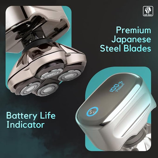 Skull Shaver Platinum PRO Head and Face Shaver Bonus CR3 Blade