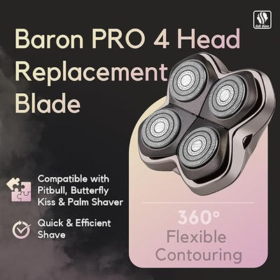 Replacement Blade Baron PRO 4 for Pitbull, Palm, and Butterfly Shavers