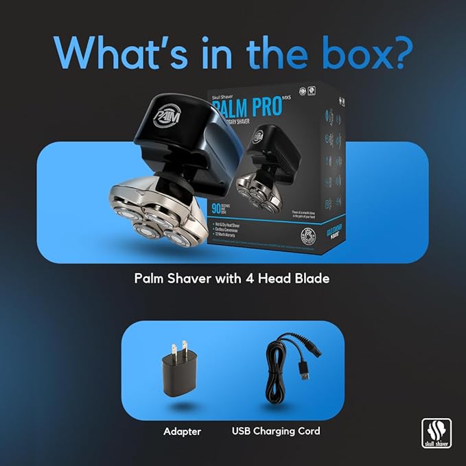 Skull Shaver - Palm MX5 Head and face Shaver - Smooth Shave