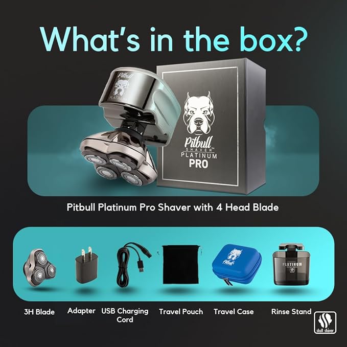 Skull Shaver Platinum PRO Head and Face Shaver with Bonus CR-3 Blade