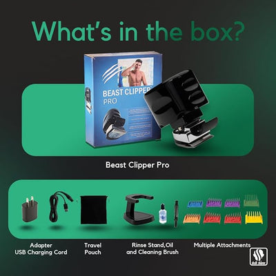 Skull Shaver Beast Clipper PRO Men's Cordless Electric Hair Clipper for Head, Beard and Mustache