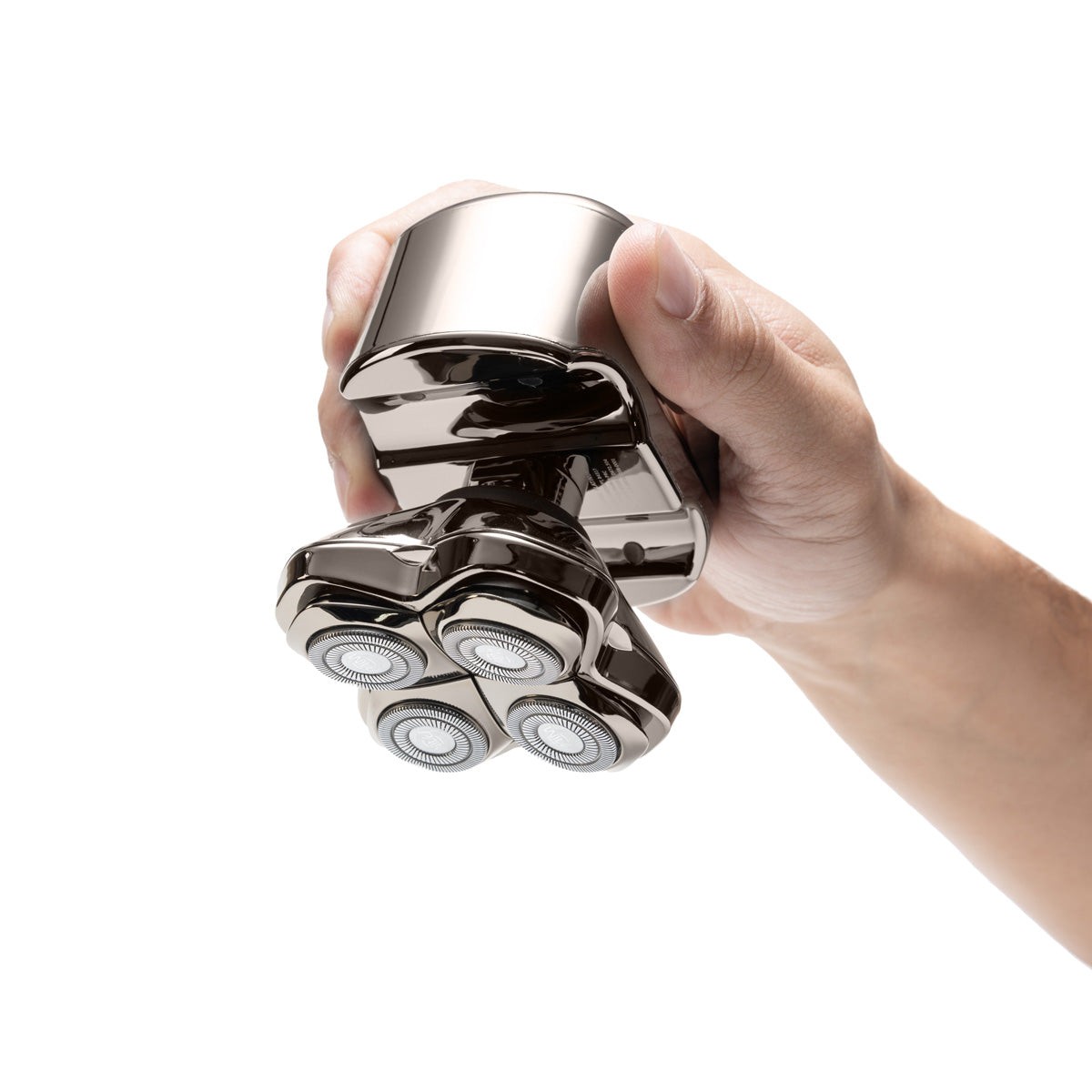 Hand holding Skull Shaver Platinum PRO Head and Face Shaver